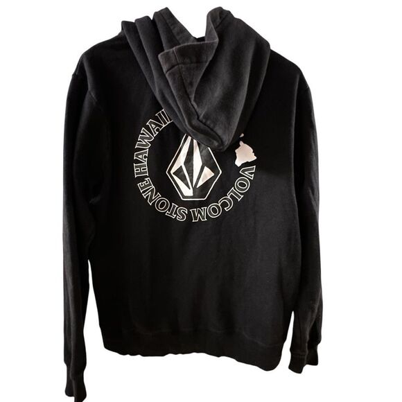 Volcom ~ Black zipped hoodie jacket ~ size M ~ **missing drawstring for hoodie - Picture 2 of 14